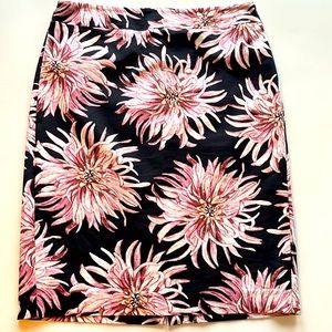Ann Taylor Factory pencil skirt. Size 12. Color: black, white, cream.